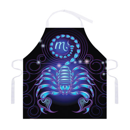 Dark Scorpio Zodiac Sign Print Adjustable Apron