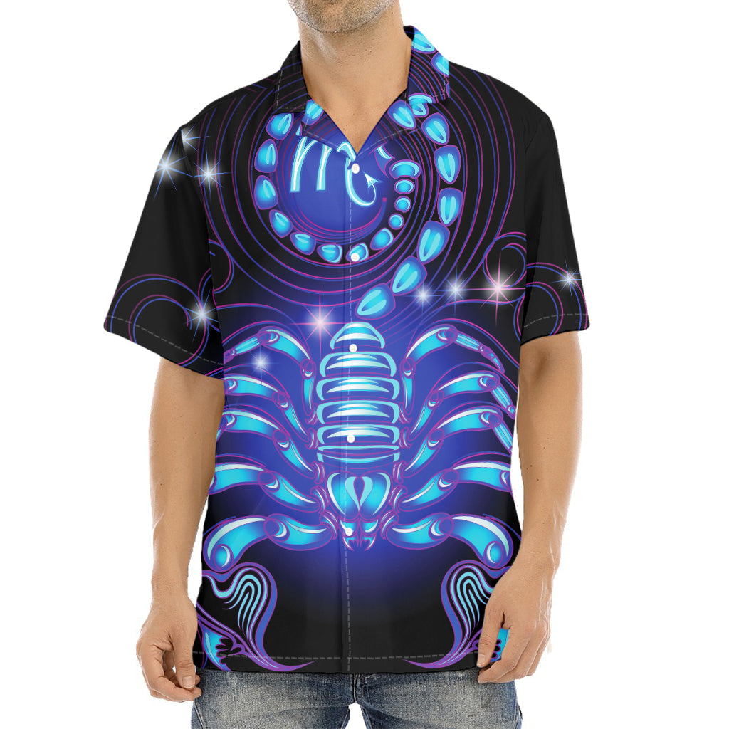 Dark Scorpio Zodiac Sign Print Aloha Shirt