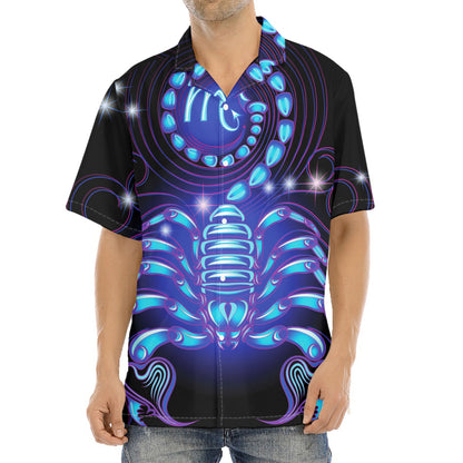 Dark Scorpio Zodiac Sign Print Aloha Shirt