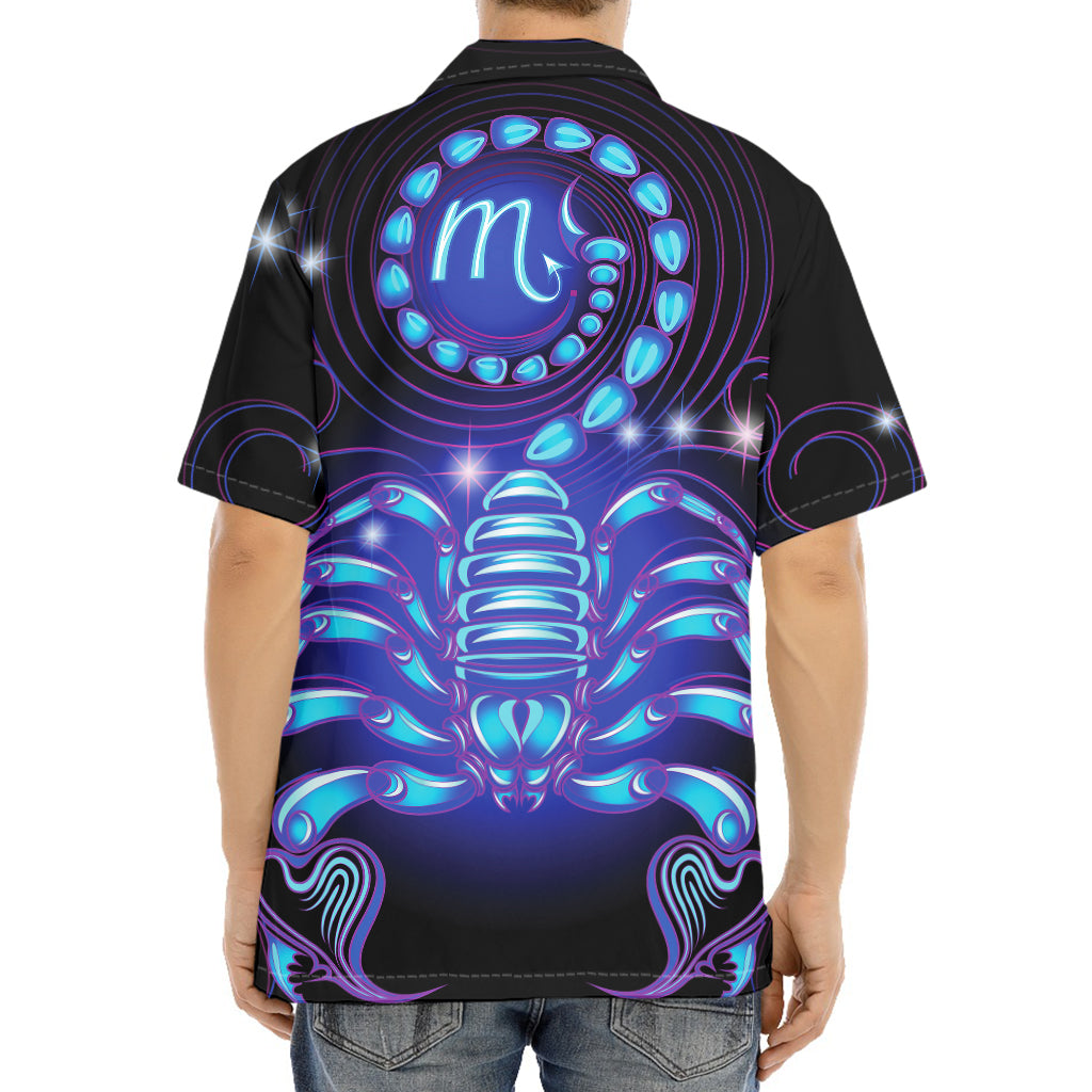 Dark Scorpio Zodiac Sign Print Aloha Shirt