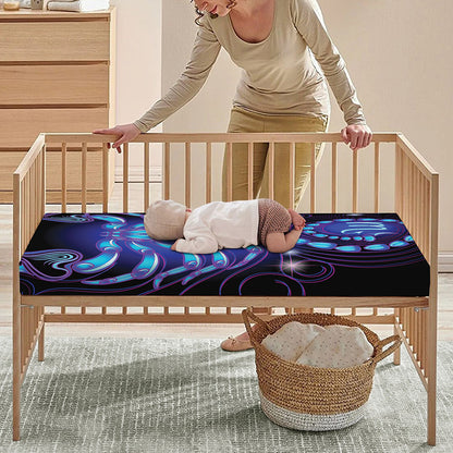Dark Scorpio Zodiac Sign Print Baby Crib Sheet