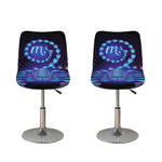 Dark Scorpio Zodiac Sign Print Bar Stool Covers