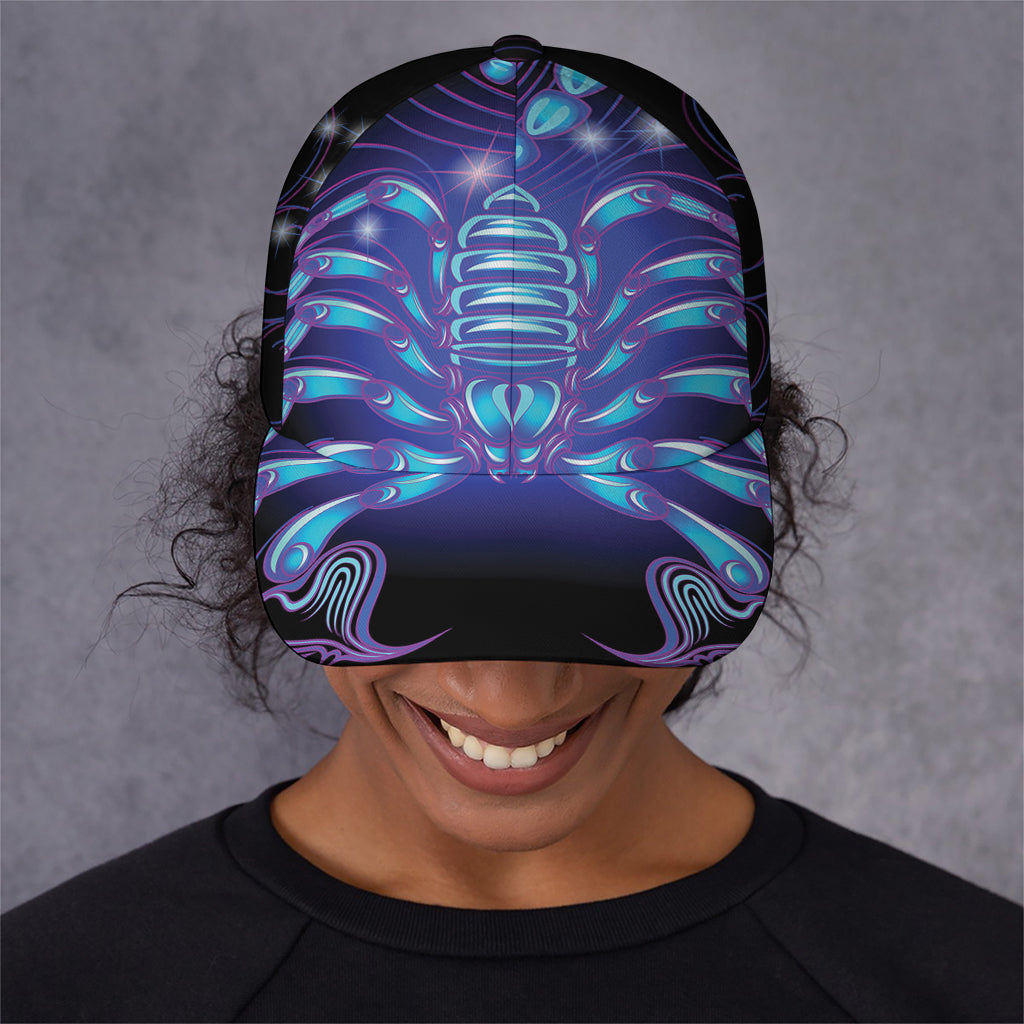 Dark Scorpio Zodiac Sign Print Baseball Cap