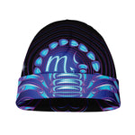 Dark Scorpio Zodiac Sign Print Beanie