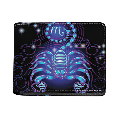Dark Scorpio Zodiac Sign Print Bifold Wallet