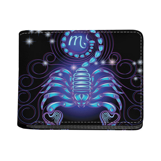 Dark Scorpio Zodiac Sign Print Bifold Wallet