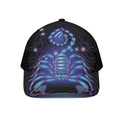 Dark Scorpio Zodiac Sign Print Black Mesh Trucker Hat