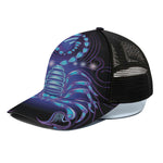 Dark Scorpio Zodiac Sign Print Black Mesh Trucker Cap