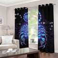 Dark Scorpio Zodiac Sign Print Dimout Grommet Curtains