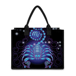 Dark Scorpio Zodiac Sign Print Canvas Tote Bag