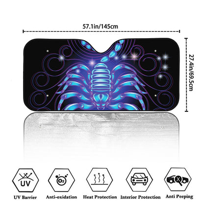 Dark Scorpio Zodiac Sign Print Car Windshield Sun Shade