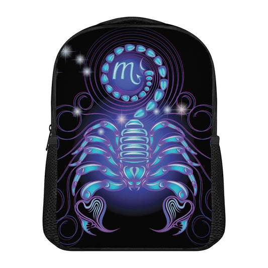 Dark Scorpio Zodiac Sign Print Casual Backpack