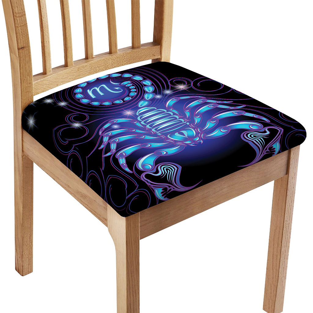 Dark Scorpio Zodiac Sign Print Chair Cushion Cover