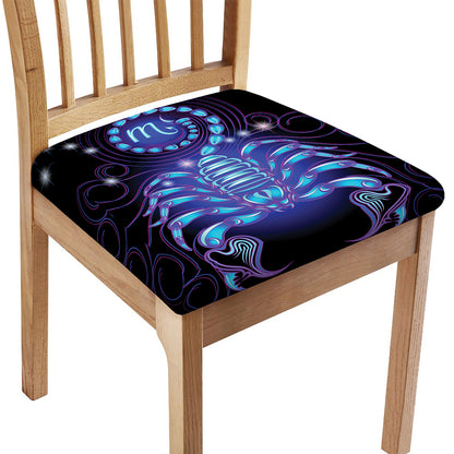 Dark Scorpio Zodiac Sign Print Chair Cushion Cover