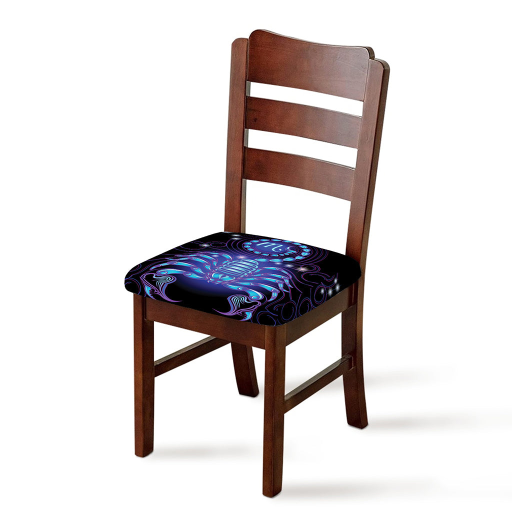 Dark Scorpio Zodiac Sign Print Chair Cushion Cover