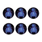 Dark Scorpio Zodiac Sign Print Coaster Set