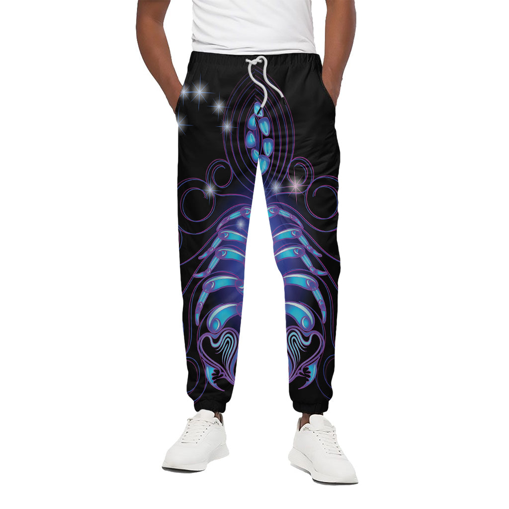 Dark Scorpio Zodiac Sign Print Cotton Pants