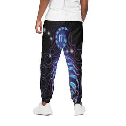 Dark Scorpio Zodiac Sign Print Cotton Pants