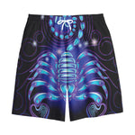 Dark Scorpio Zodiac Sign Print Cotton Shorts
