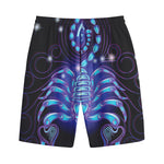 Dark Scorpio Zodiac Sign Print Cotton Shorts