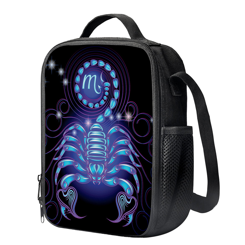 Dark Scorpio Zodiac Sign Print Crossbody Lunch Bag