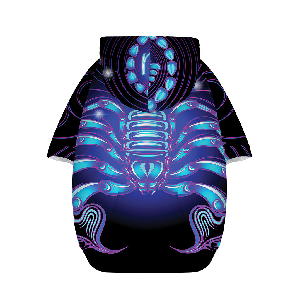 Dark Scorpio Zodiac Sign Print Dog Zip Up Hoodie