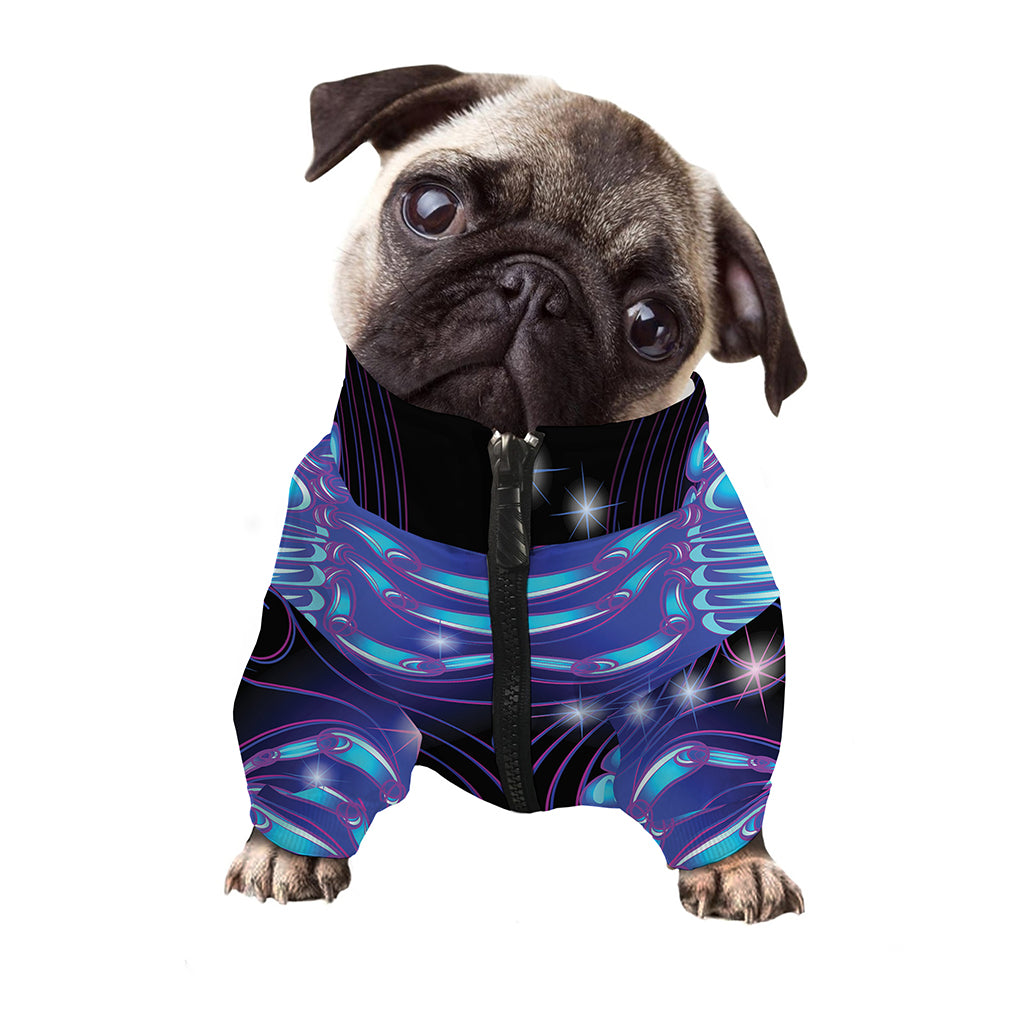 Dark Scorpio Zodiac Sign Print Dog Zip Up Jacket