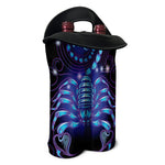 Dark Scorpio Zodiac Sign Print Double Neoprene Wine Tote