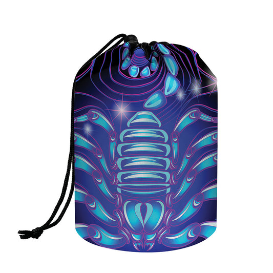 Dark Scorpio Zodiac Sign Print Drawstring Makeup Bag