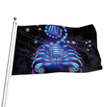 Dark Scorpio Zodiac Sign Print Flag