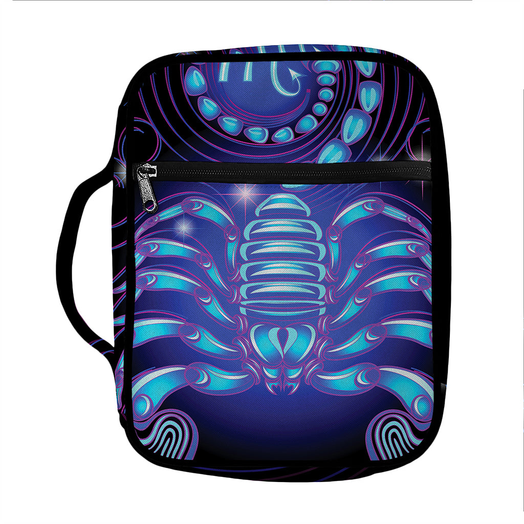 Dark Scorpio Zodiac Sign Print Front Pocket Bible Bag