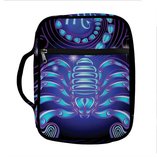 Dark Scorpio Zodiac Sign Print Front Pocket Bible Bag