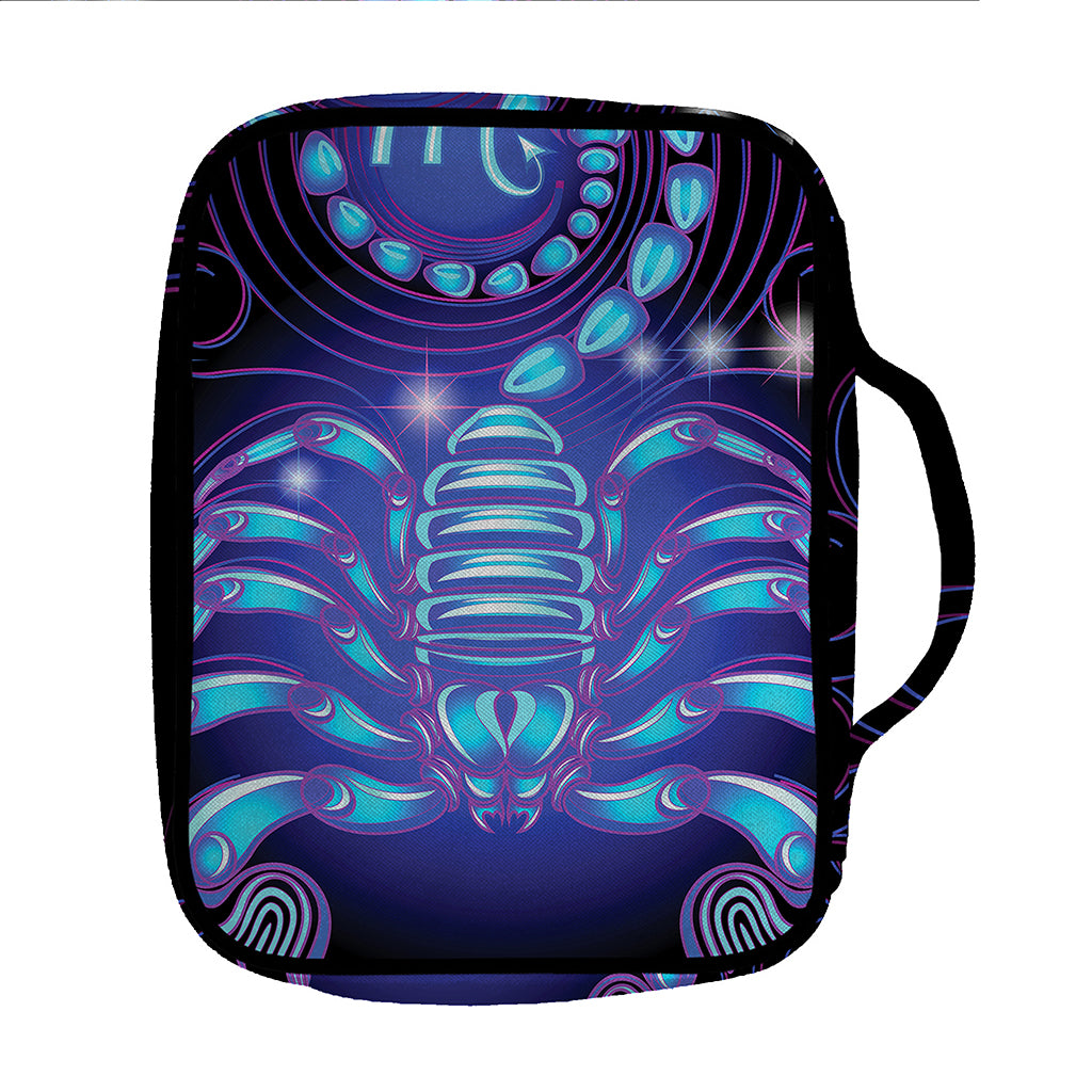 Dark Scorpio Zodiac Sign Print Front Pocket Bible Bag