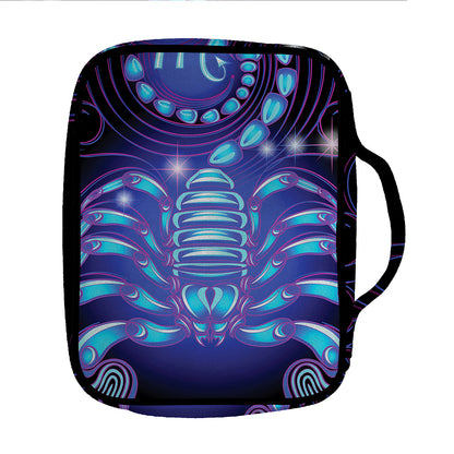 Dark Scorpio Zodiac Sign Print Front Pocket Bible Bag