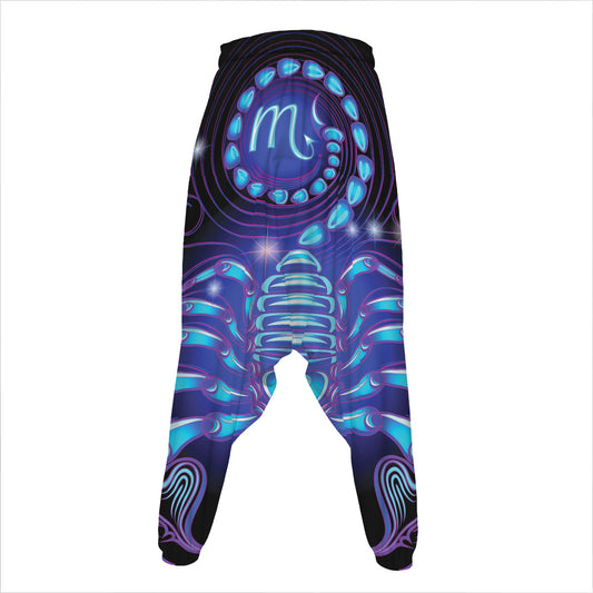 Dark Scorpio Zodiac Sign Print Hammer Pants
