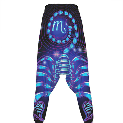 Dark Scorpio Zodiac Sign Print Hammer Pants