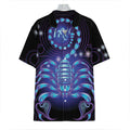Dark Scorpio Zodiac Sign Print Hawaiian Shirt