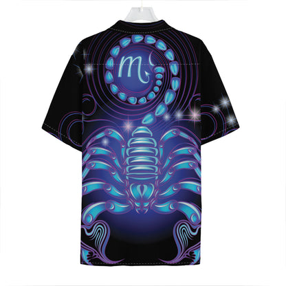 Dark Scorpio Zodiac Sign Print Hawaiian Shirt