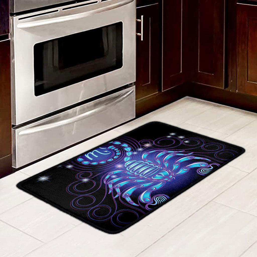 Dark Scorpio Zodiac Sign Print Kitchen Mat