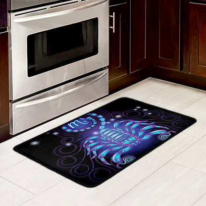 Dark Scorpio Zodiac Sign Print Kitchen Mat