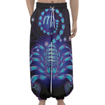 Dark Scorpio Zodiac Sign Print Lantern Pants