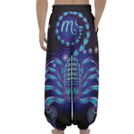 Dark Scorpio Zodiac Sign Print Lantern Pants
