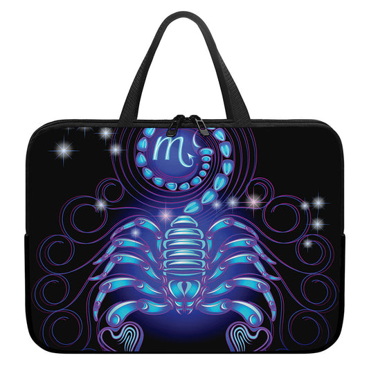 Dark Scorpio Zodiac Sign Print Laptop Sleeve With Handle