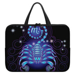 Dark Scorpio Zodiac Sign Print Laptop Sleeve With Handle