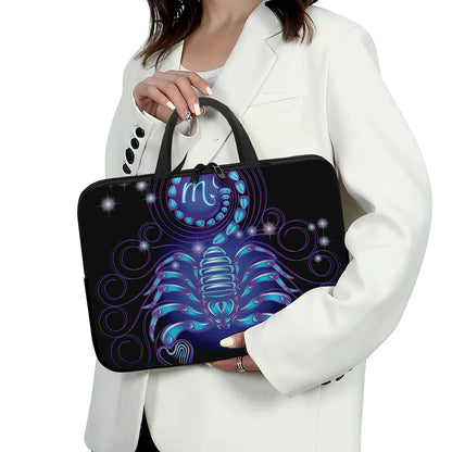 Dark Scorpio Zodiac Sign Print Laptop Sleeve With Handle
