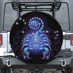 Dark Scorpio Zodiac Sign Print Leather Spare Tire Cover