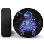 Dark Scorpio Zodiac Sign Print Leather Spare Tire Cover