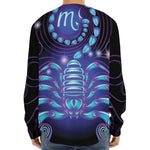 Dark Scorpio Zodiac Sign Print Long Sleeve Baseball Jersey