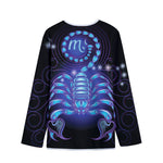Dark Scorpio Zodiac Sign Print Long Sleeve Short Coat