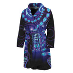 Dark Scorpio Zodiac Sign Print Men's Bathrobe